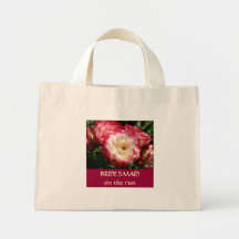 BRIDESMAID Tote bag gifts PINK ROSES Wedding Party
