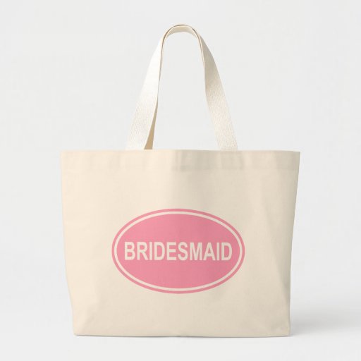 Bridesmaid Wedding Oval Pink Tote Bag