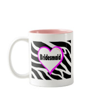 Bridesmaid (Zebra Stripes) Coffee Mugs