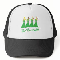 Bridesmaids in Green Wedding Attendant