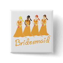 Bridesmaids in Peach Wedding Attendant