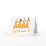 Bridesmaids in Peach Wedding Attendant Cards
