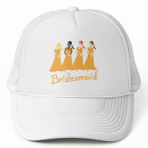 Bridesmaids in Peach Wedding Attendant Hat