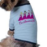 Bridesmaids in Pink Wedding Attendant Pet T Shirt