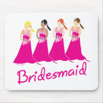 Bridesmaids in Pink Wedding Attendant