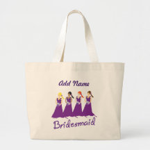 Bridesmaids in Purple Bag