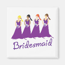 Bridesmaids in Purple Magnet