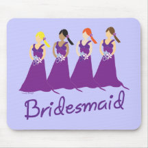Bridesmaids in Purple Mousepads