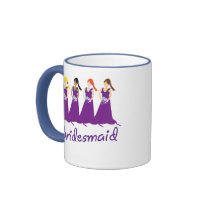 Bridesmaids in Purple Mugs