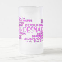 Bridesmaids Thank You Wedding Favours : Qualities Coffee Mugs
