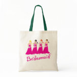 Bridesmaids Tote Bag Pink Design