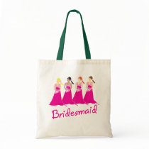 Bridesmaids Tote Bag Pink Design