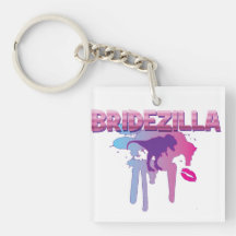 bridezilla bachelorette wedding bridal shower key chain