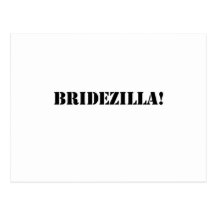 Bridezilla black post cards