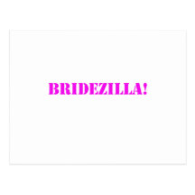 Bridezilla pink postcards