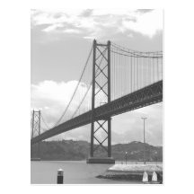 Bridge across Tejo River Postcard