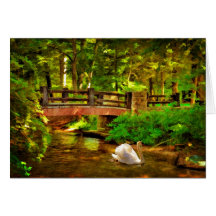 Bridge and Swan - Card