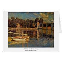 Bridge At Argenteuil By Claude Monet Greeting Card
