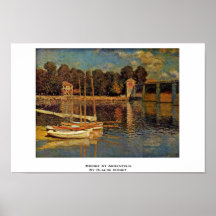 Bridge At Argenteuil By Claude Monet Poster