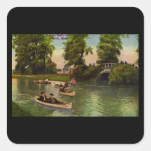 Bridge at Belle Isle, Detroit, Michigan Vintage Stickers