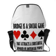 Bridge Is A Social Game Attracts Antisocial People Messenger Bag