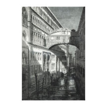Bridge of Sighs, Venice Stretched Canvas Prints