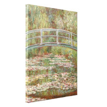 Bridge Over a Pond of Water Lilies Canvas Prints