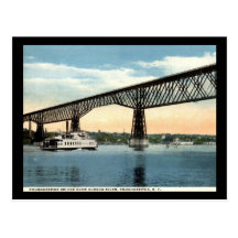 Bridge Over Hudson River, Poughkeepsie Vintage Postcards