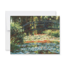Bridge Over The Water Lily Pond by Claude Monet Personalized Invitation