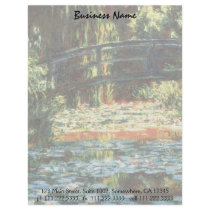Bridge Over The Water Lily Pond by Claude Monet Letterhead
