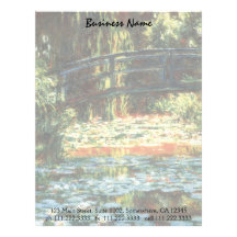 Bridge Over The Water Lily Pond by Claude Monet Letterhead