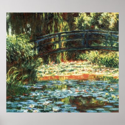 Bridge Over The Water Lily Pond by Claude Monet Print by MasterpieceCafe