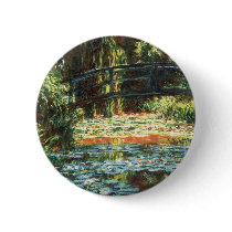 Bridge Over The Water Lily Pond by Claude net Button