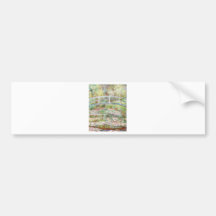 Bridge Over Water Lilies Pond - Claude Monet Bumper Sticker