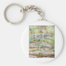 Bridge Over Water Lilies Pond - Claude Monet Keychain
