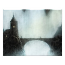 bridgefalls meeting fantasy landscape photo print
