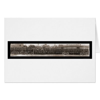 Bridgeport, CT Police Photo 1914 Greeting Cards by lc_panoramicphotos