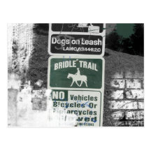 Bridle Trail Sign Postcards