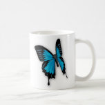 Brighly Hued Blue Butterfly Mugs