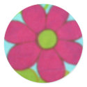Bright 70's Retro Flower stickers