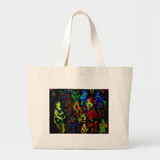 Bright Abstract Playing Musicians Canvas Bag