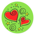 Bright and Breezy Hearts Stickers
