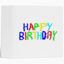 Bright and Colourful. Happy Birthday. Binder