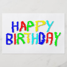 Bright and Colourful. Happy Birthday. Flyer