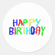 Bright and Colourful. Happy Birthday. Sticker