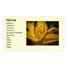Bright As Sunshine Yellow Lily Business Card