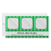 Bright Awnings Green Birth Announcement