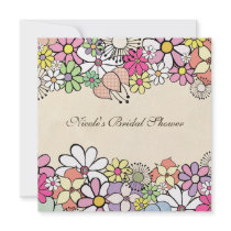 Bright Blossoms Custom Bridal Shower Invitation