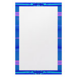 bright blue border stationery