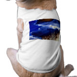 Bright Blue&Brown Storm and Glowing Branches by KL Doggie T Shirt